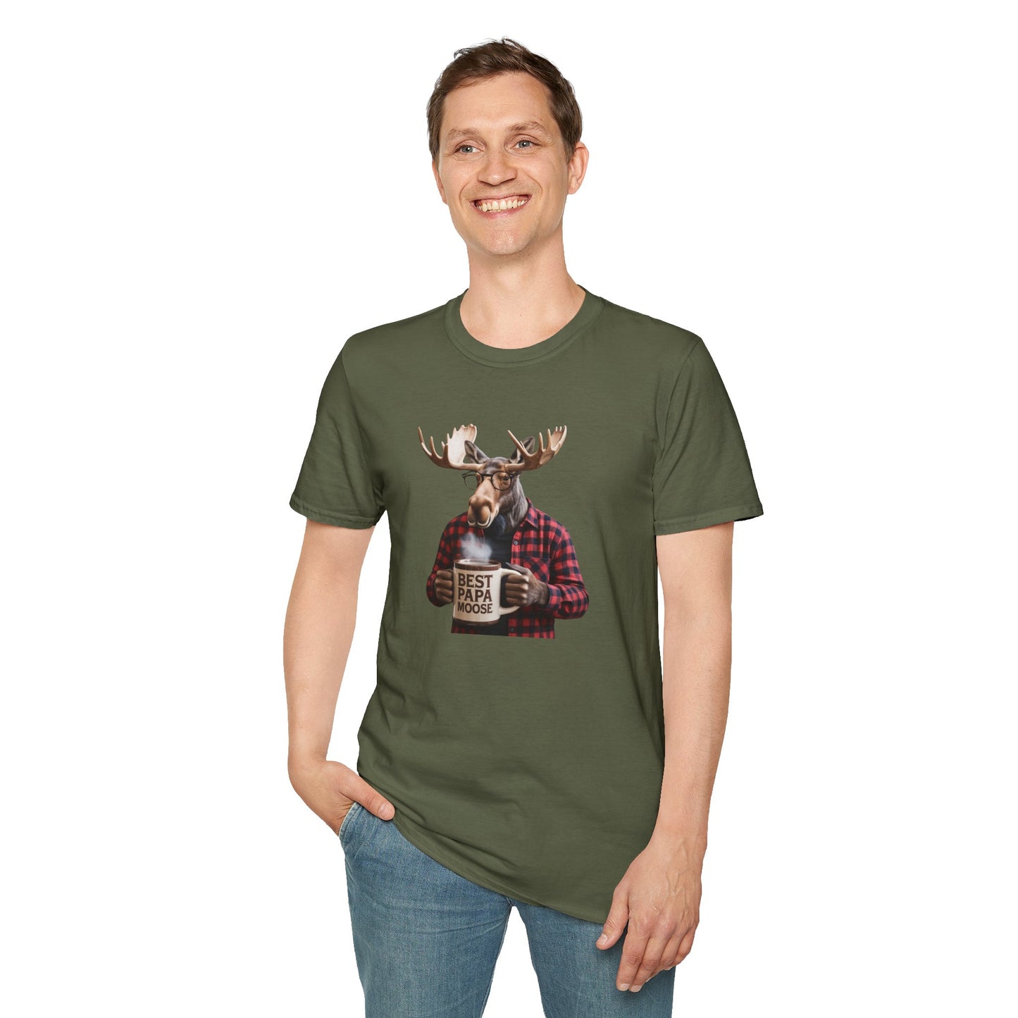 "Best Papa Moose" Vintage T-Shirt