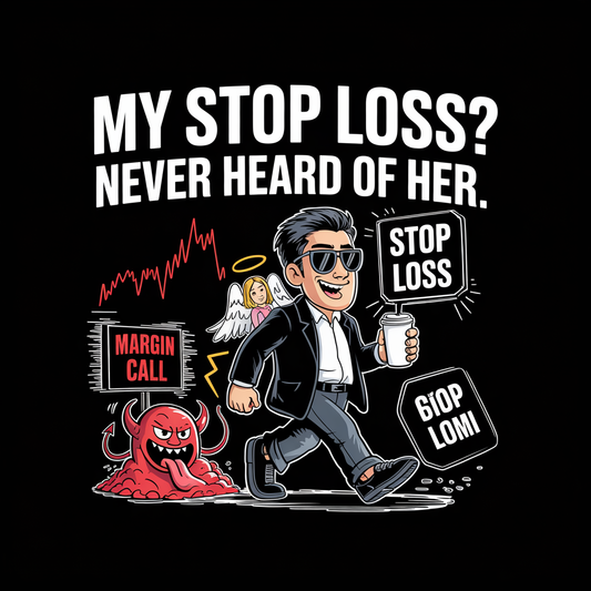 Funny Investment T-Shirt - My Stop Loss? Never Heard of Her