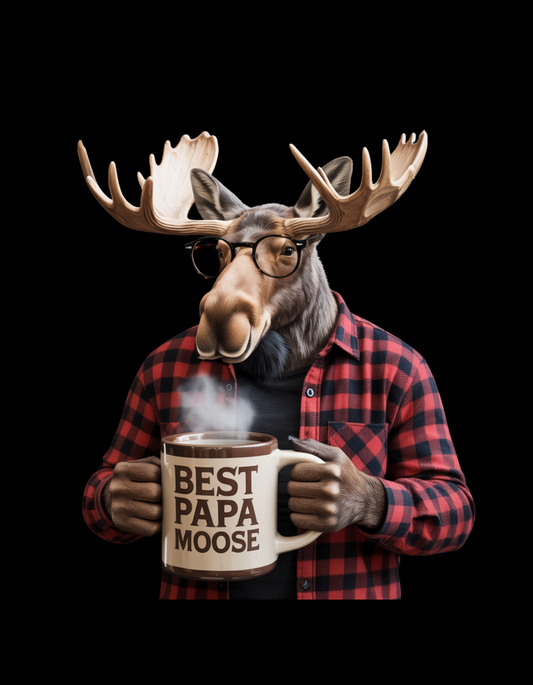 "Best Papa Moose" Vintage T-Shirt