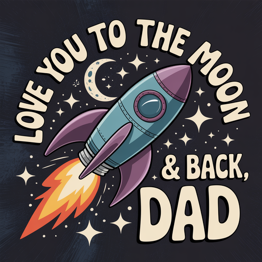 Love You to the Moon & Back, Dad" Vintage T-Shirt